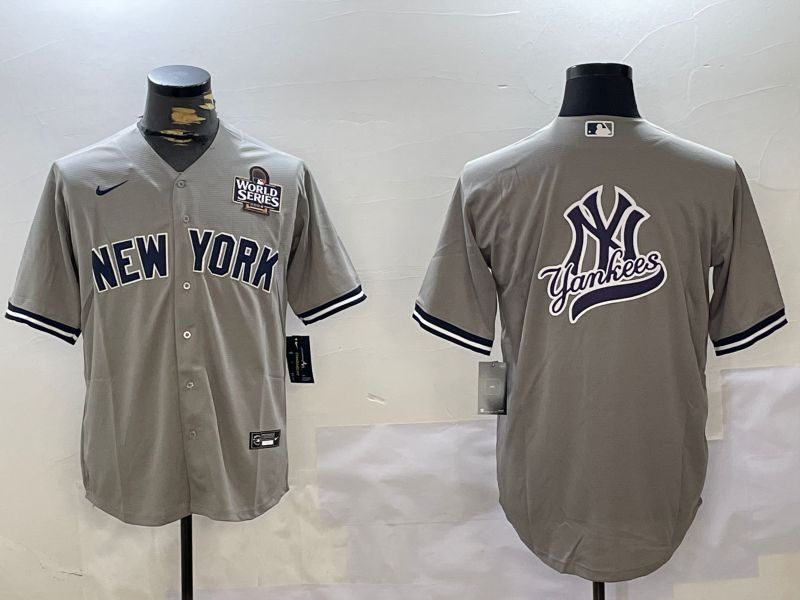 Men New York Yankees Blank Grey Game 2024 Nike MLB Jersey style 102733